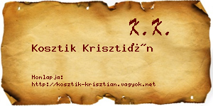 Kosztik Krisztián névjegykártya